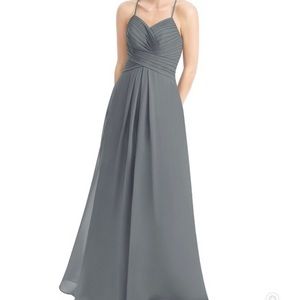 Azazie cecilia steel grey size 4